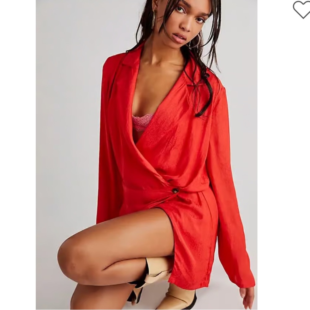 NWT Small Women’s Free People Red Simone Dress - Picture 2 of 4